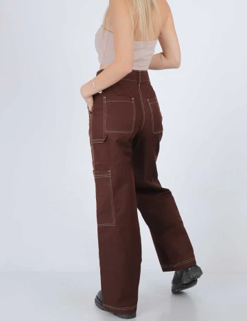 Pantaloni b.young, maro