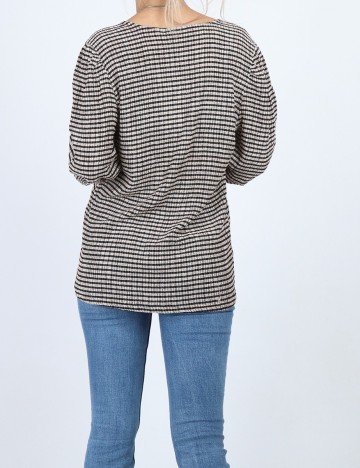 Bluza Fransa, crem/negru