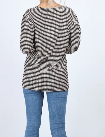 Bluza Fransa, crem/negru
