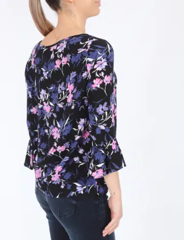 Bluza Fransa, negru floral