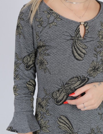 Rochie scurta Cream, gri