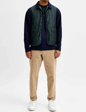 Pantaloni Selected, crem Crem
