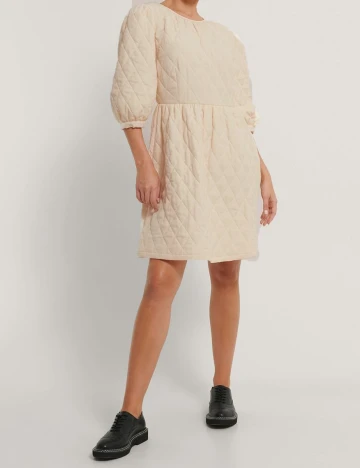 Rochie scurta NA-KD, ecru