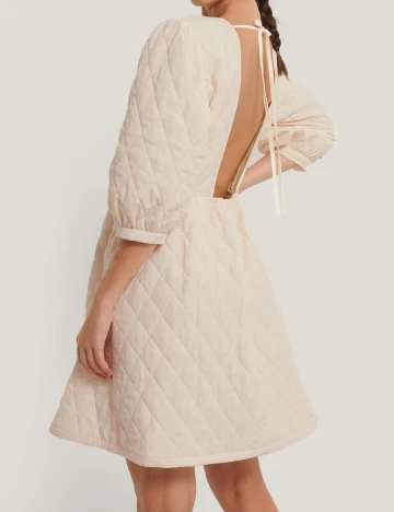 Rochie scurta NA-KD, ecru