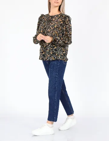 Camasa Q/S, negru floral