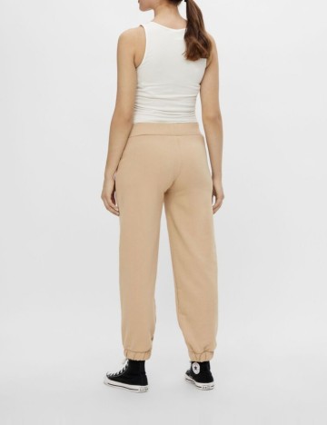 Pantaloni PIECES MATERNITY, bej
