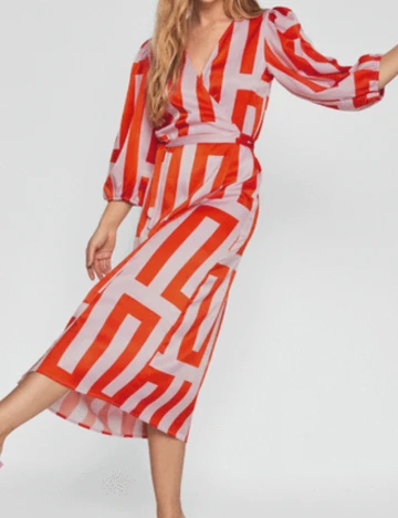 Rochie medie Vila, roz
