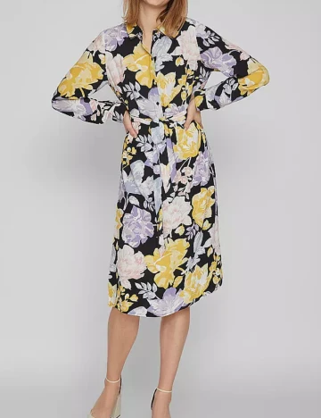 Rochie medie Vila, mix culori