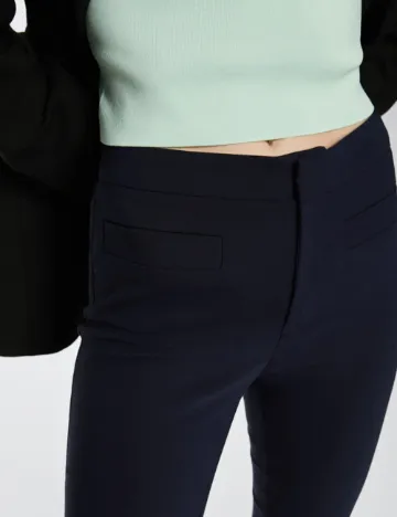 Pantaloni Mango, bleumarin inchis