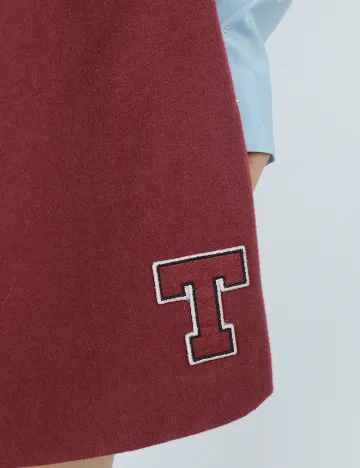 Fusta Tommy Jeans, rosu