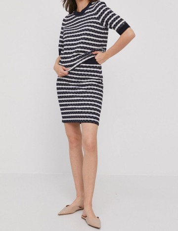 Fusta Tommy Hilfiger, bleumarin inchis