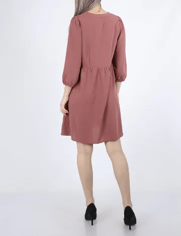 Rochie scurta Vero Moda, roz pudra inchis