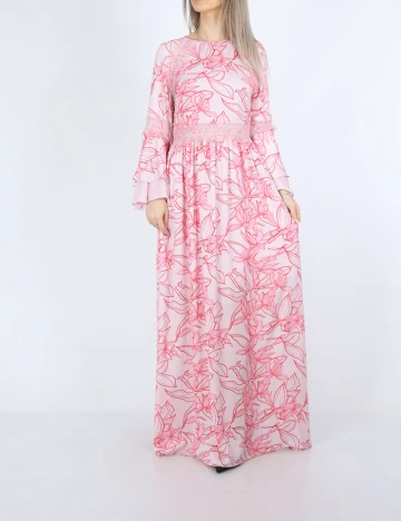 Rochie lunga Guess, roz Roz