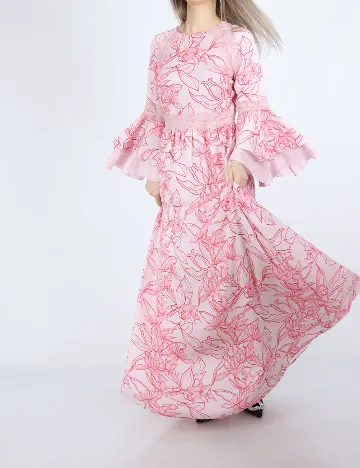 Rochie lunga Guess, roz Roz