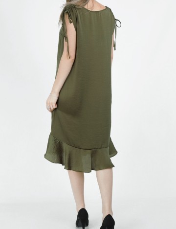 Rochie medie Cream, verde