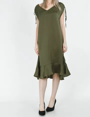 Rochie medie Cream, verde