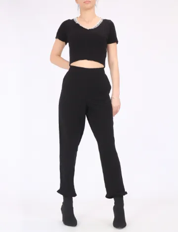 Pantaloni Kaffe, negru