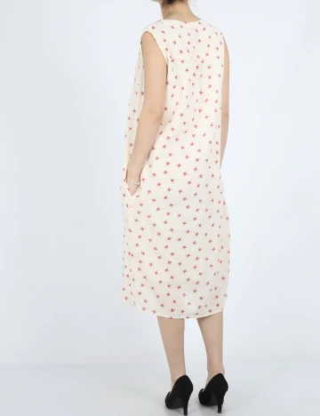 Rochie medie Fransa, crem