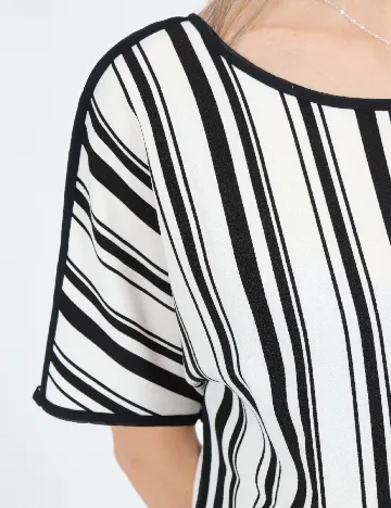 Bluza Fransa, alb/negru Negru