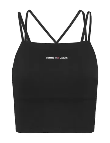 Top Tommy Hilfiger, negru Negru