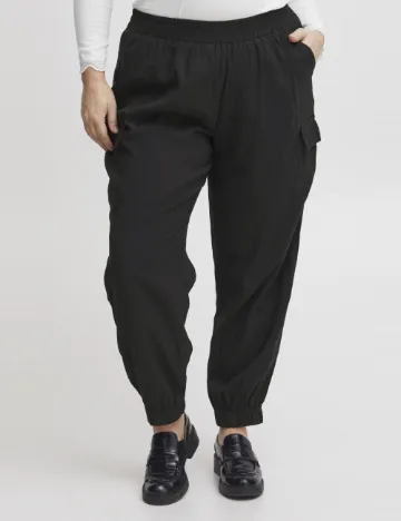 Pantaloni Fransa Curve, negru