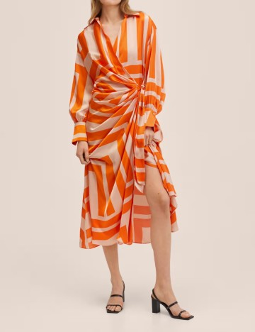 Rochie medie Mango, portocaliu
