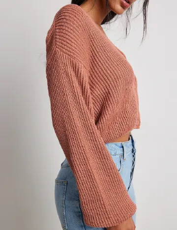 Cardigan NA-KD, roz pudra