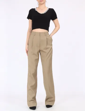 Pantaloni NA-KD, kaki