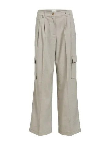 Pantaloni Object, crem