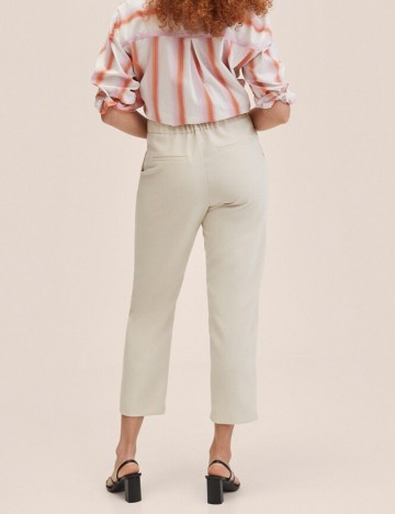 Pantaloni Mango, ecru