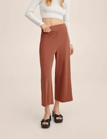 Pantaloni Mango, caramiziu
