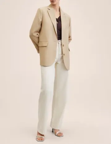 Sacou Oversize Mango, crem
