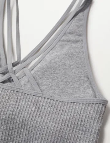 Bustiera sport Mango, gri