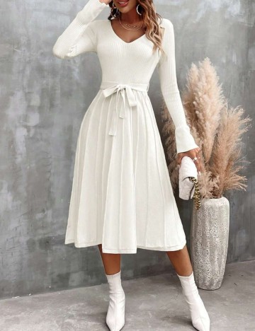 Rochie medie SHEIN, crem