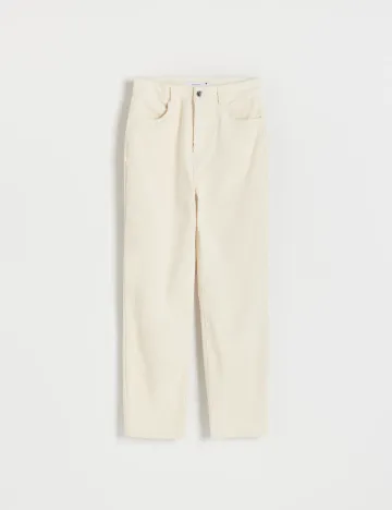 Pantaloni Reserved, crem