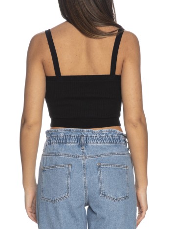 Top Tommy Jeans, negru