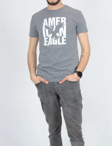 Tricou American Eagle, gri