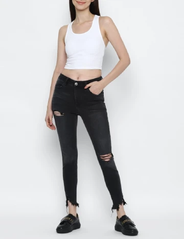 Blugi American Eagle, gri inchis