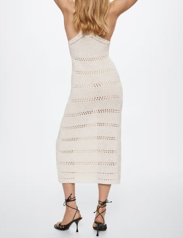 Rochie medie Mango, ecru