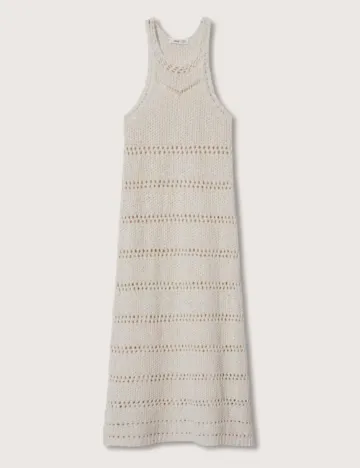 Rochie medie Mango, ecru
