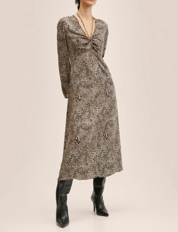 Rochie lunga Mango, animal print