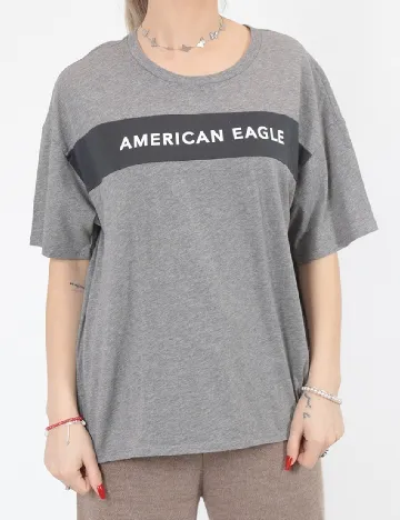 Tricou American Eagle, gri Gri