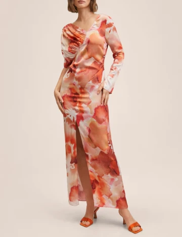 Rochie lunga Mango, mix culori