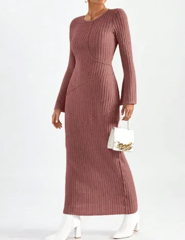 Rochie lunga SHEIN, roz pudra