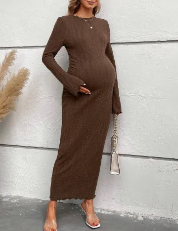 Rochie lunga SHEIN Maternity, maro