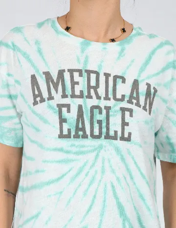 Tricou Oversize American Eagle, turcoaz Verde