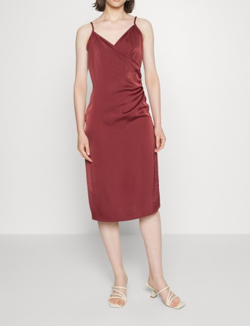 Rochie medie Vila, visiniu
