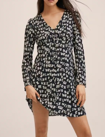 Rochie scurta Mango, negru