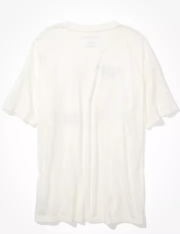 Tricou Oversize American Eagle, alb