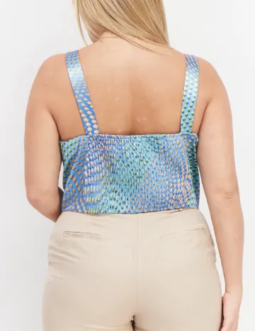 Top River Island Plus Size, albastru